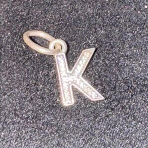 PANDORA letter K charm 🐈‍⬛
